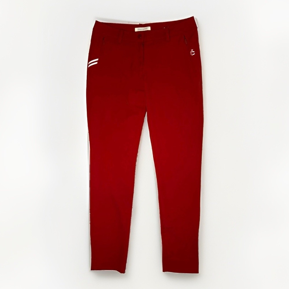 Louca Sport Women's Golf Pants Red Stretch Slim Fit Size 64 25" Waist